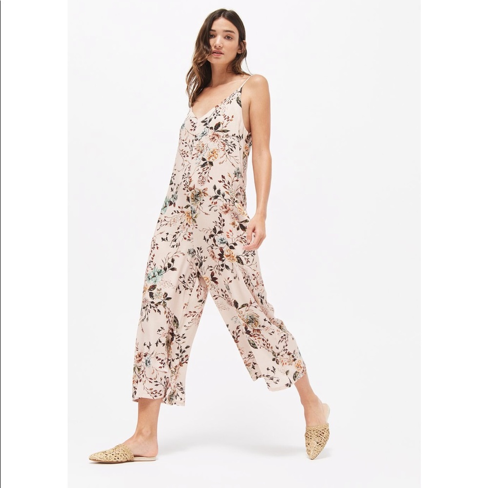 LACAUSA FLORAL SANTI SUMMER JUMPSUIT SZ XS
